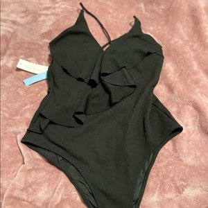 Cupshe black one piece